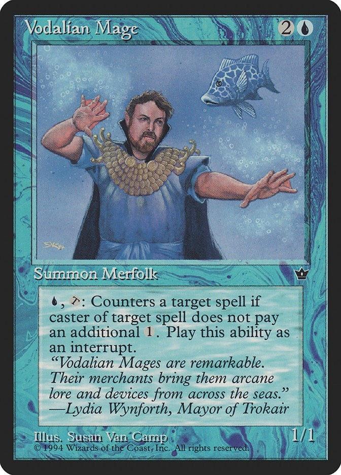 Image for Vodalian Mage (Van Camp) [Fallen Empires] - Magic: The Gathering