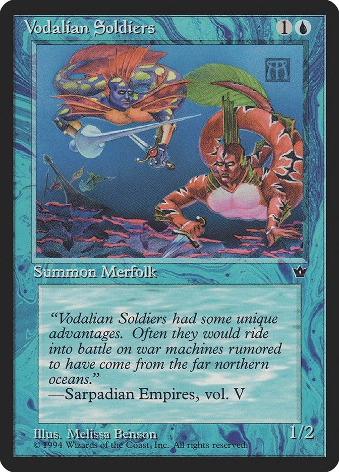 Image for Vodalian Soldiers (Benson) [Fallen Empires] - Magic: The Gathering