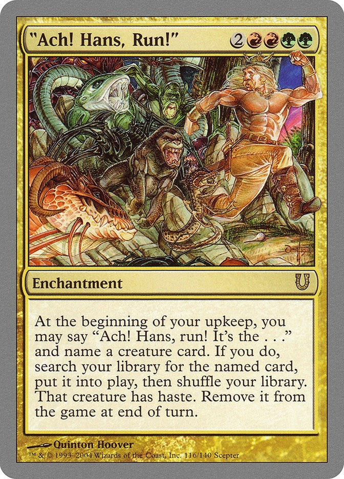 Image for "Ach! Hans, Run!" (116) [Unhinged] - Magic: The Gathering