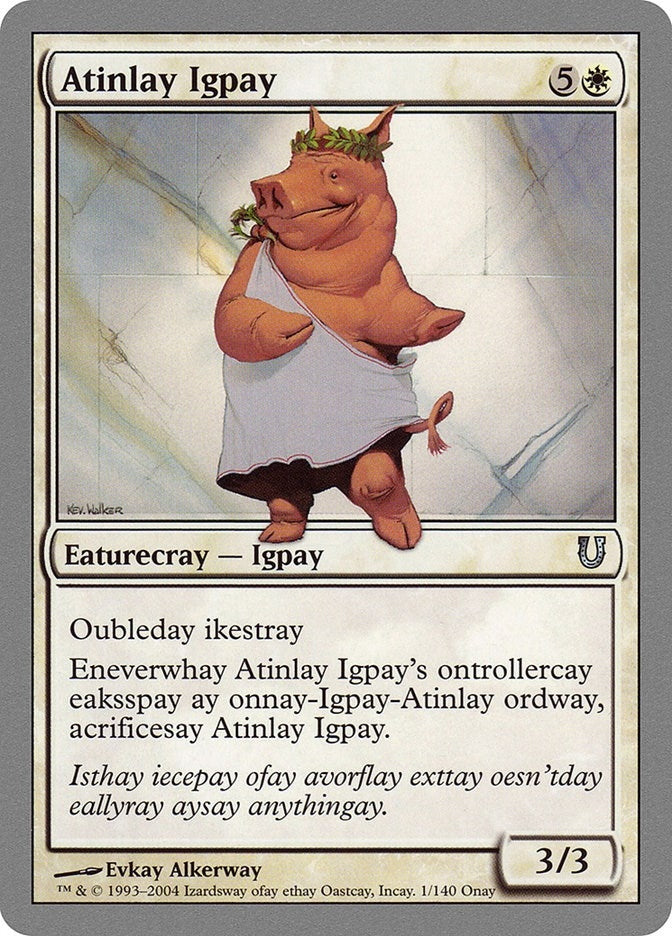 Image for Atinlay Igpay (1) [Unhinged] - Magic: The Gathering