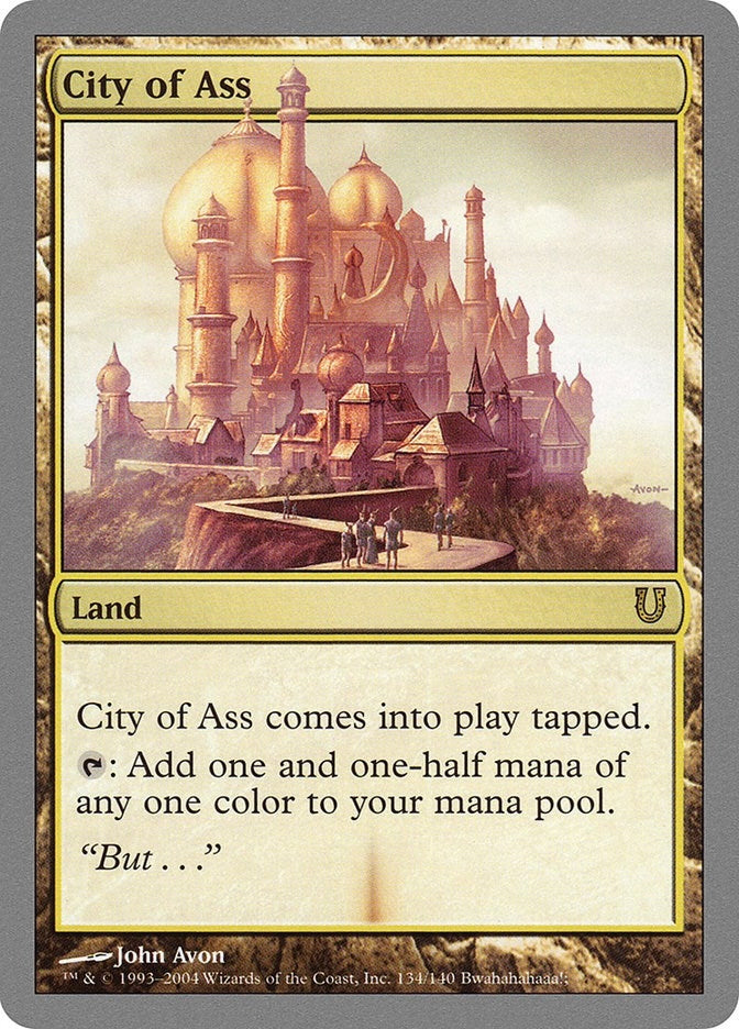 Image for City of Ass (134) [Unhinged] - Magic: The Gathering