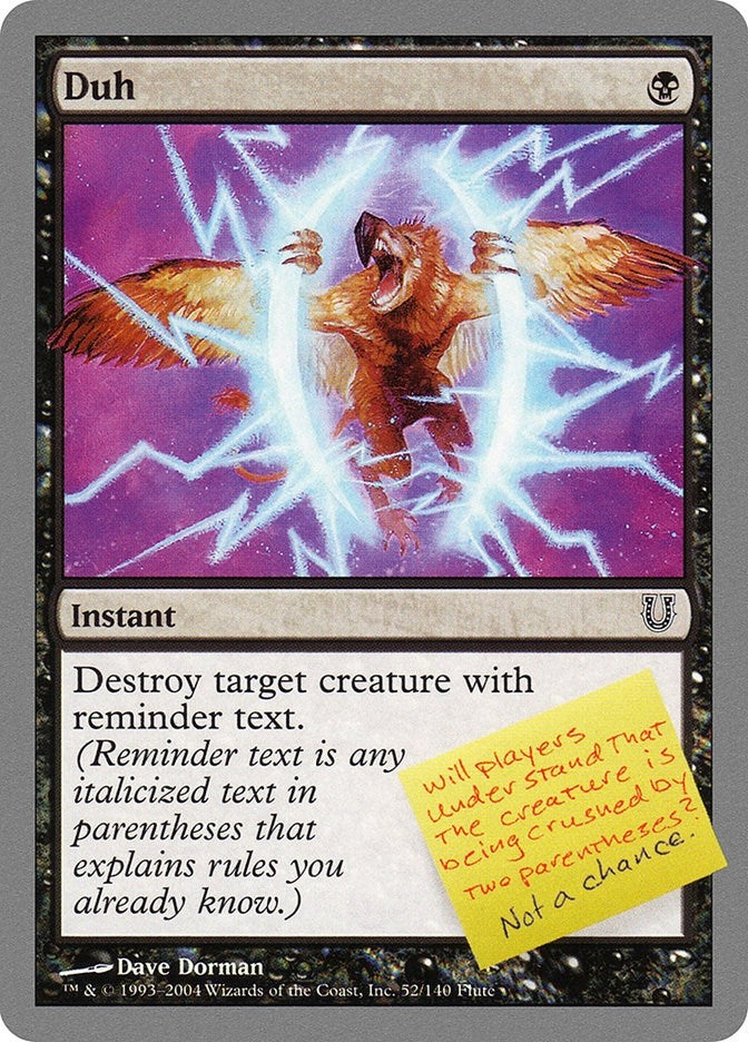 Image for Duh (52) [Unhinged] - Magic: The Gathering