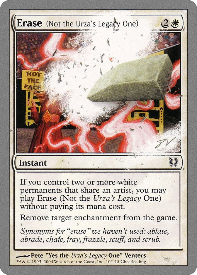 Image for Erase (Not the Urza's Legacy One) (10) [Unhinged] - Magic: The Gathering