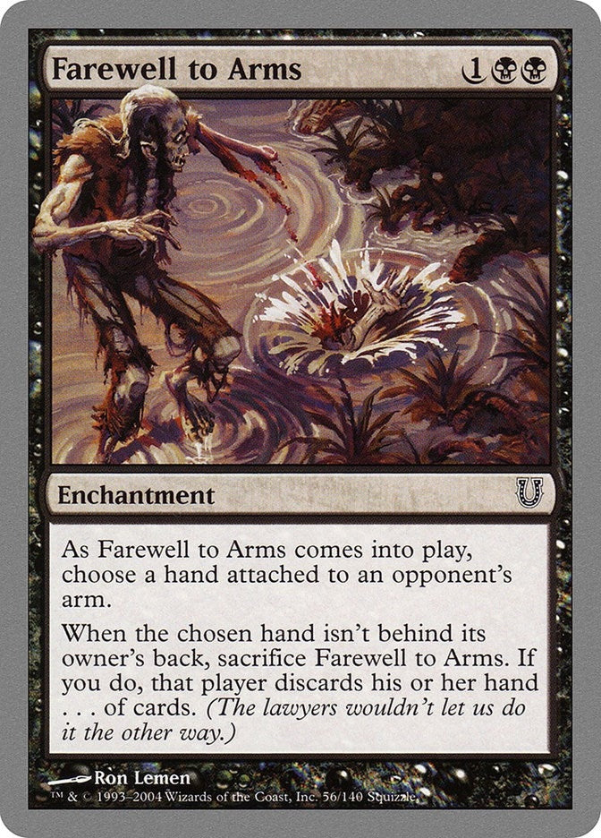 Image for Farewell to Arms (56) [Unhinged] - Magic: The Gathering
