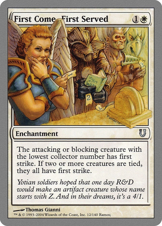 Image for First Come, First Served (12) [Unhinged] - Magic: The Gathering