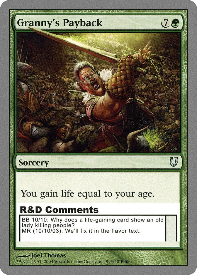 Image for Granny's Payback (99) [Unhinged] - Magic: The Gathering
