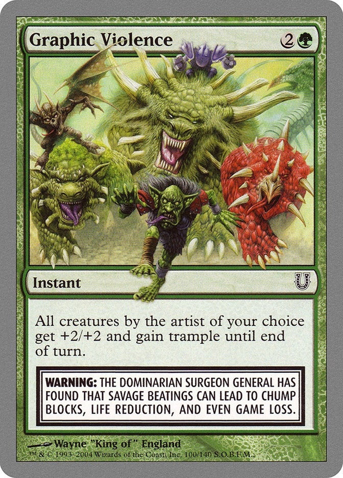 Image for Graphic Violence (100) [Unhinged] - Magic: The Gathering