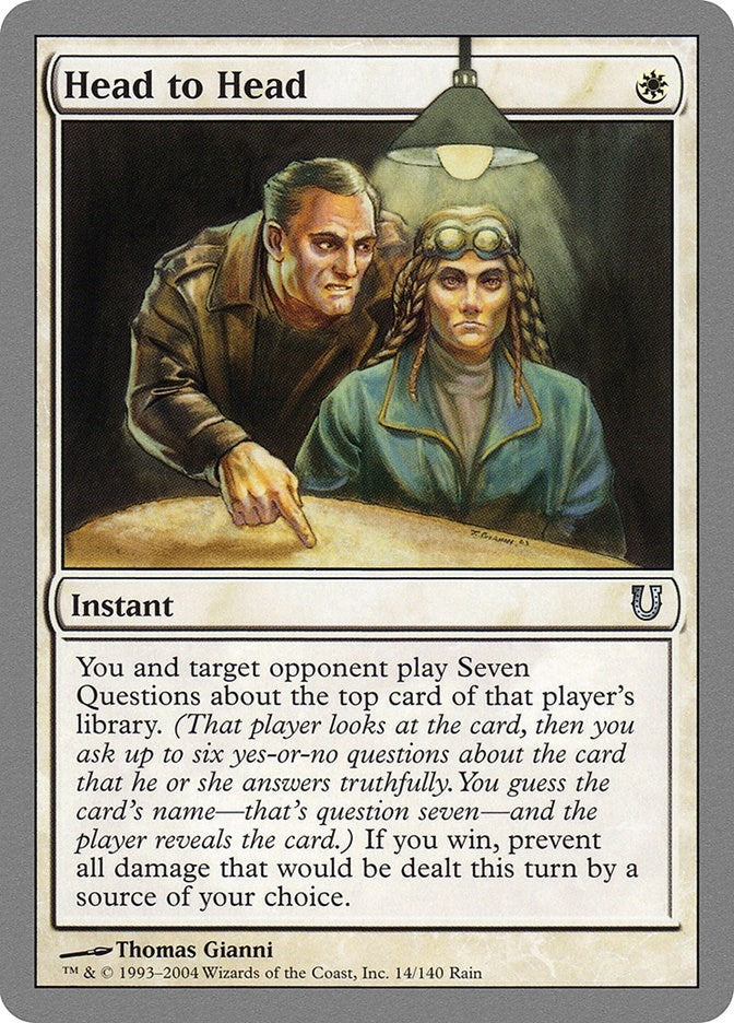 Image for Head to Head (14) [Unhinged] - Magic: The Gathering
