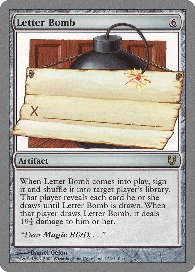 Image for Letter Bomb (122) [Unhinged] - Magic: The Gathering