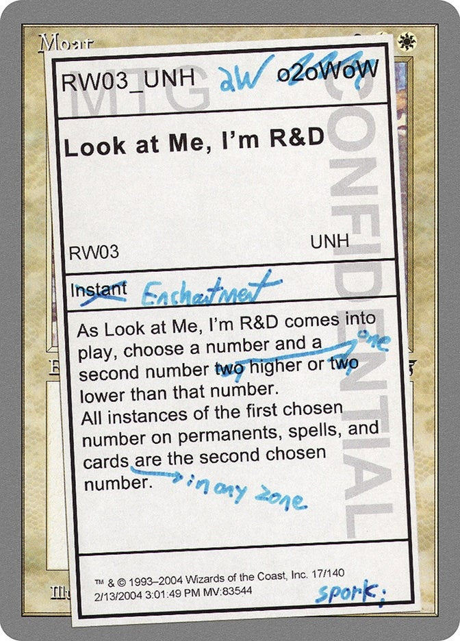 Image for Look at Me, I'm R&D (17) [Unhinged] - Magic: The Gathering