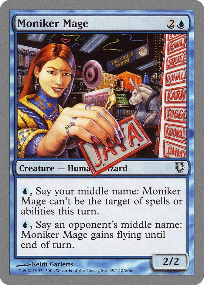 Image for Moniker Mage (39) [Unhinged] - Magic: The Gathering