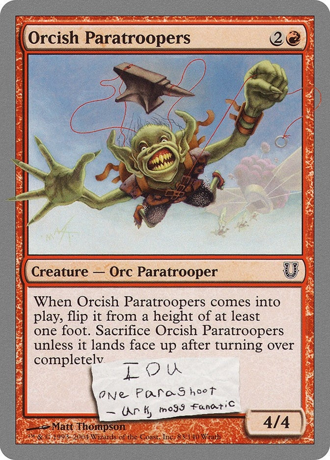 Image for Orcish Paratroopers (83) [Unhinged] - Magic: The Gathering