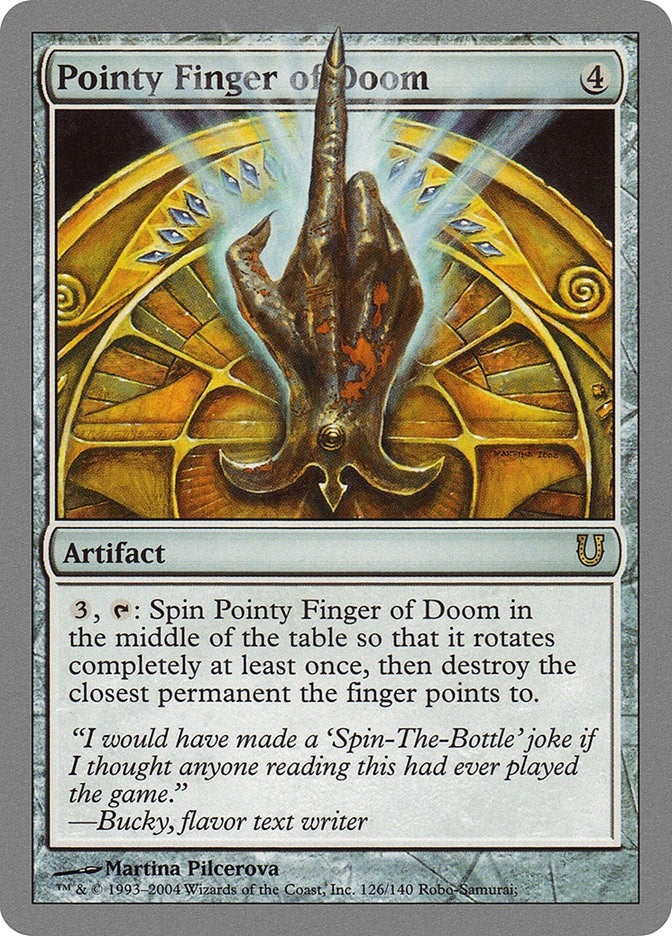 Image for Pointy Finger of Doom (126) [Unhinged] - Magic: The Gathering