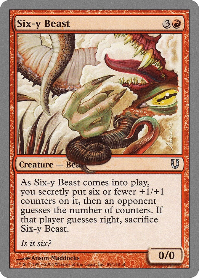 Image for Six-y Beast (89) [Unhinged] - Magic: The Gathering
