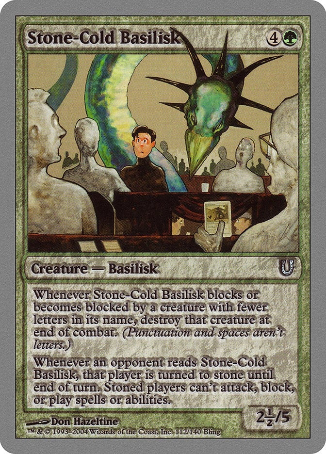 Image for Stone-Cold Basilisk (112) [Unhinged] - Magic: The Gathering