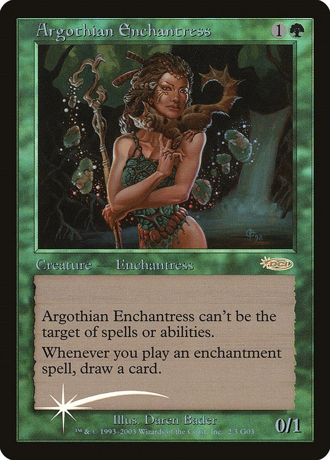 Image for Argothian Enchantress (2) [Judge Promos] - Magic: The Gathering
