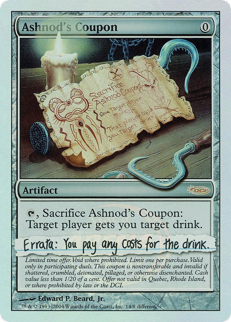 Image for Ashnod's Coupon (14) [Arena Promos] - Magic: The Gathering