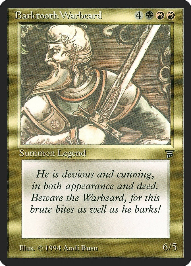 Image for Barktooth Warbeard [Legends] - Magic: The Gathering