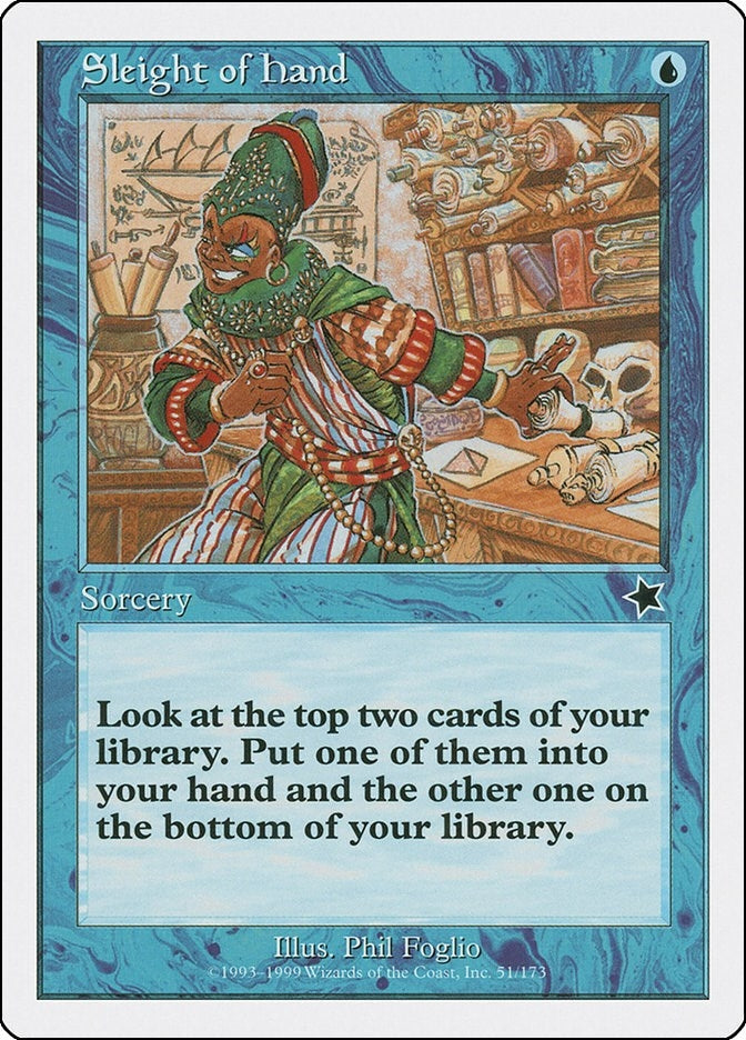 Image for Sleight of Hand (51) [Starter 1999] - Magic: The Gathering