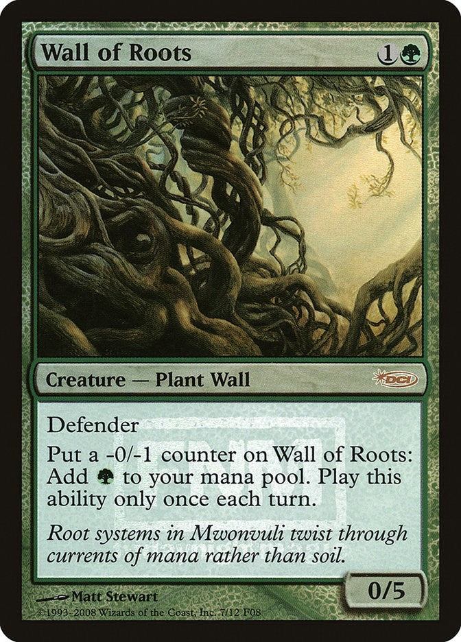 Image for Wall of Roots (7) [FNM Promos] - Magic: The Gathering