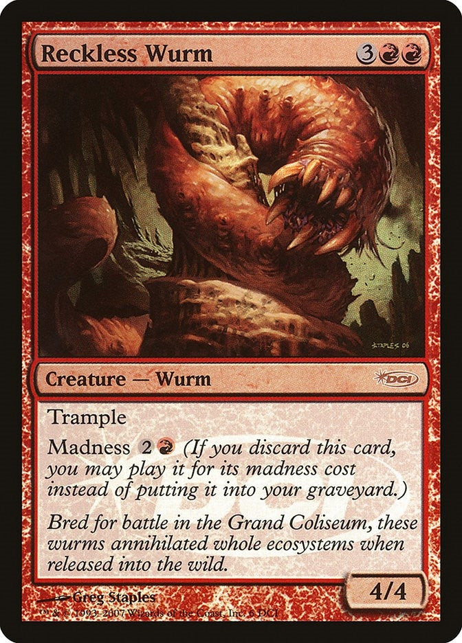 Image for Reckless Wurm (6) [WPN & Gateway Promos] - Magic: The Gathering