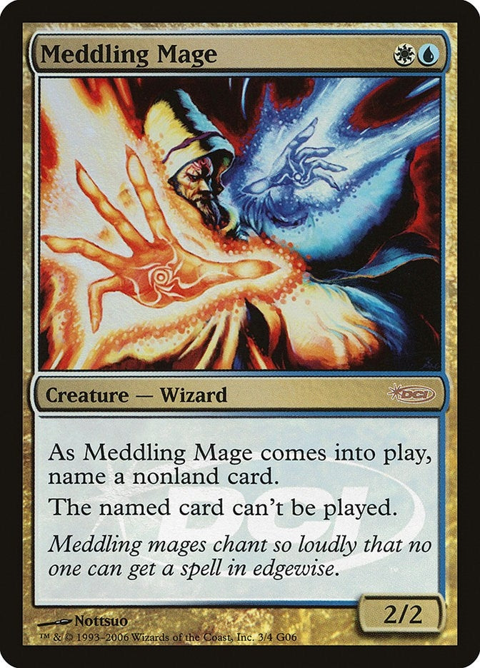 Image for Meddling Mage (3) [Judge Promos] - Magic: The Gathering