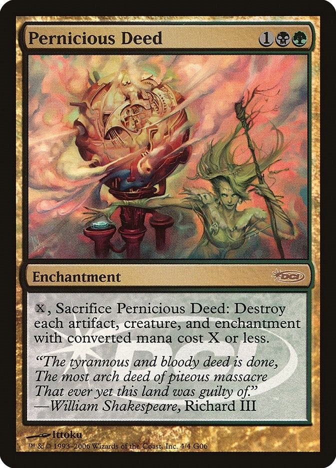 Image for Pernicious Deed (4) [Judge Promos] - Magic: The Gathering