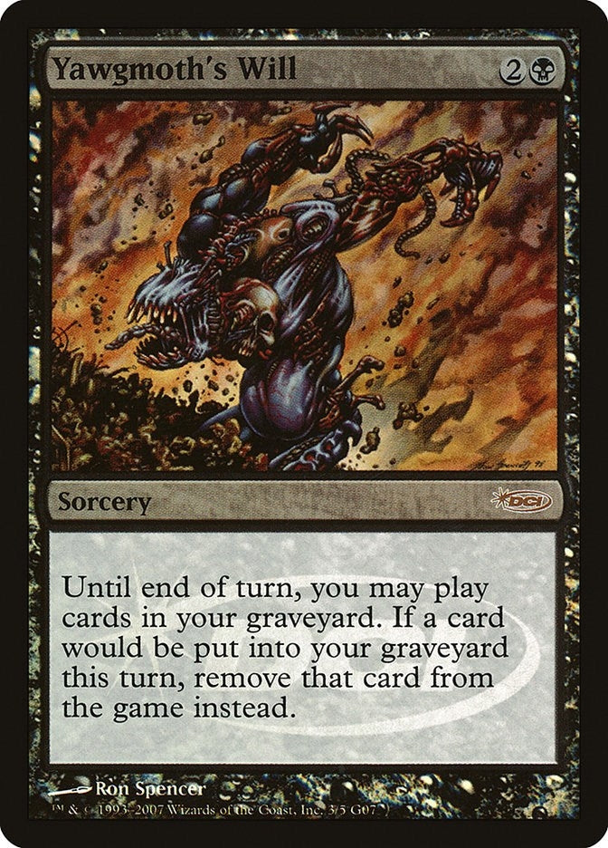 Image for Yawgmoth's Will (3) [Judge Promos] - Magic: The Gathering