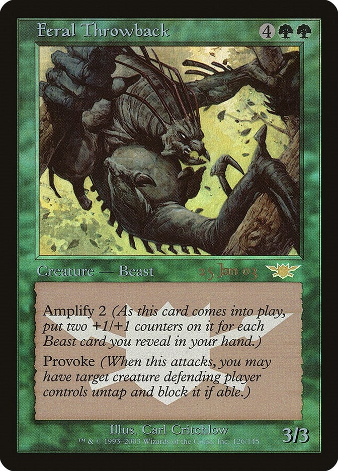 Image for Feral Throwback (126) [Prerelease Cards] - Magic: The Gathering