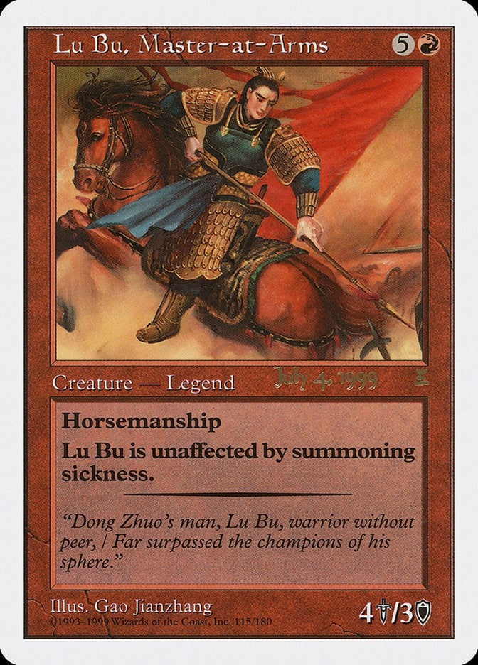 Image for Lu Bu, Master-at-Arms (Singapore 7/4/99) (115) [Prerelease Cards] - Magic: The Gathering