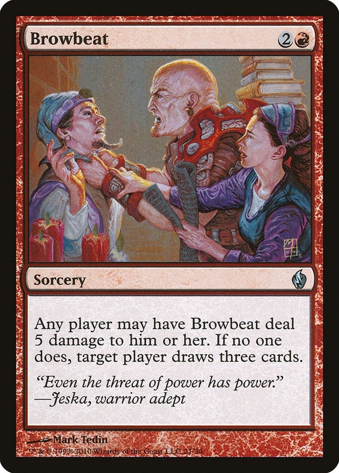 Image for Browbeat (21) [Premium Deck Series: Fire and Lightning] - Magic: The Gathering