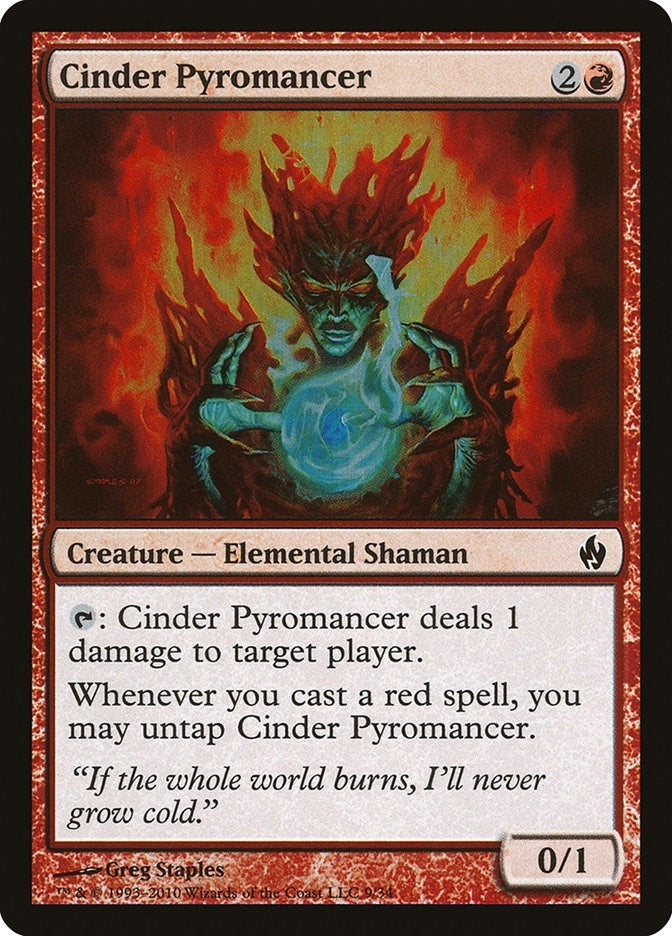 Image for Cinder Pyromancer (9) [Premium Deck Series: Fire and Lightning] - Magic: The Gathering