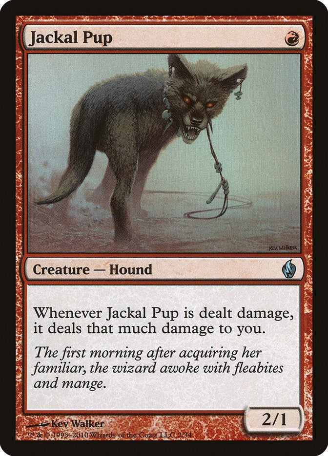 Image for Jackal Pup (2) [Premium Deck Series: Fire and Lightning] - Magic: The Gathering