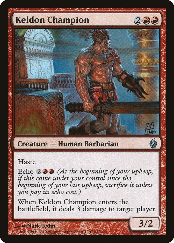 Image for Keldon Champion (14) [Premium Deck Series: Fire and Lightning] - Magic: The Gathering