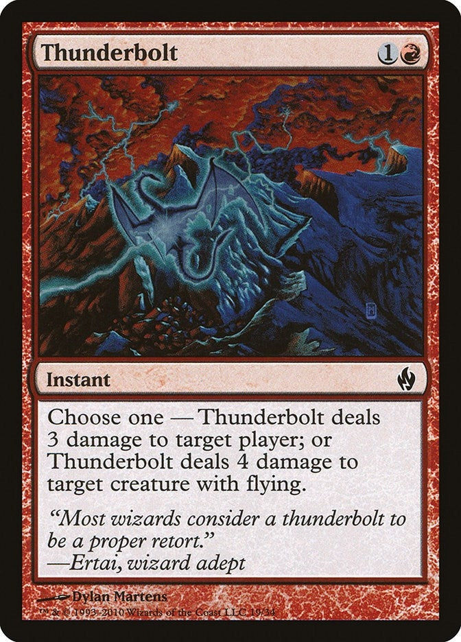 Image for Thunderbolt (19) [Premium Deck Series: Fire and Lightning] - Magic: The Gathering