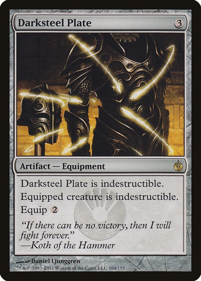 Image for Darksteel Plate (104) [Mirrodin Besieged] - Magic: The Gathering