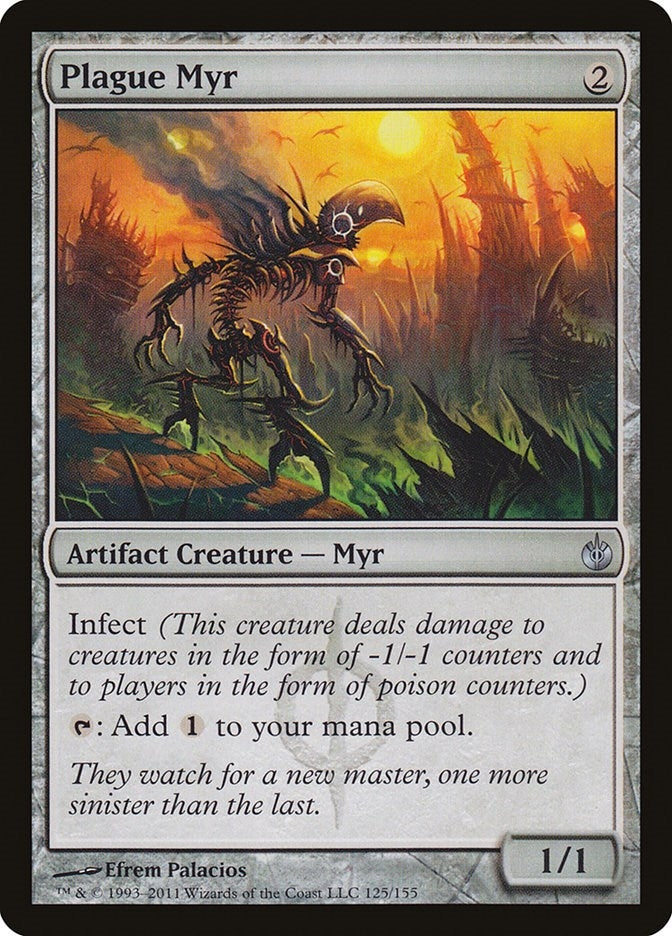 Image for Plague Myr (125) [Mirrodin Besieged] - Magic: The Gathering