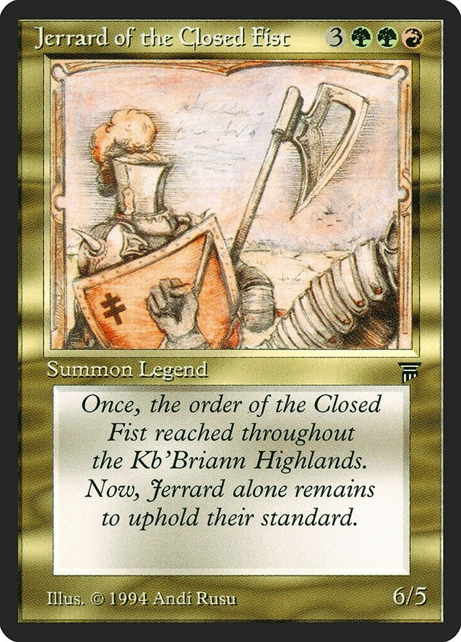 Image for Jerrard of the Closed Fist [Legends] - Magic: The Gathering