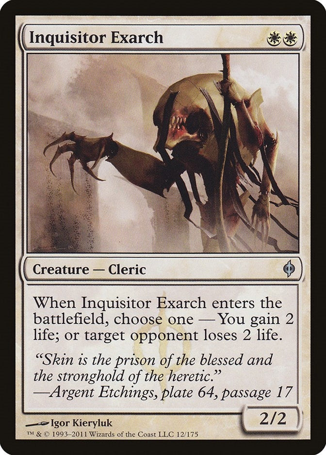 Image for Inquisitor Exarch (12) [New Phyrexia] - Magic: The Gathering