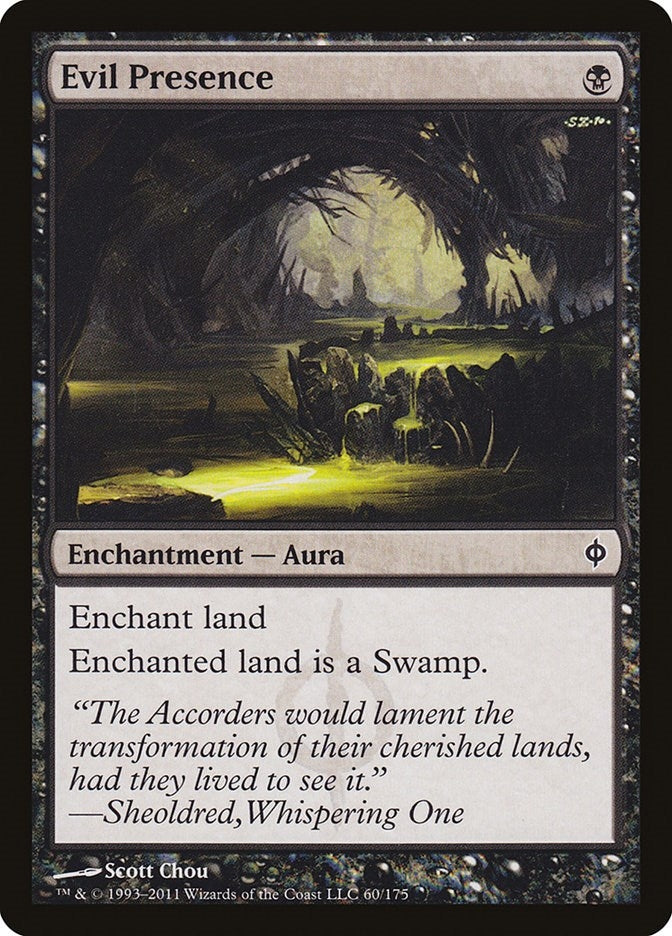 Image for Evil Presence (60) [New Phyrexia] - Magic: The Gathering