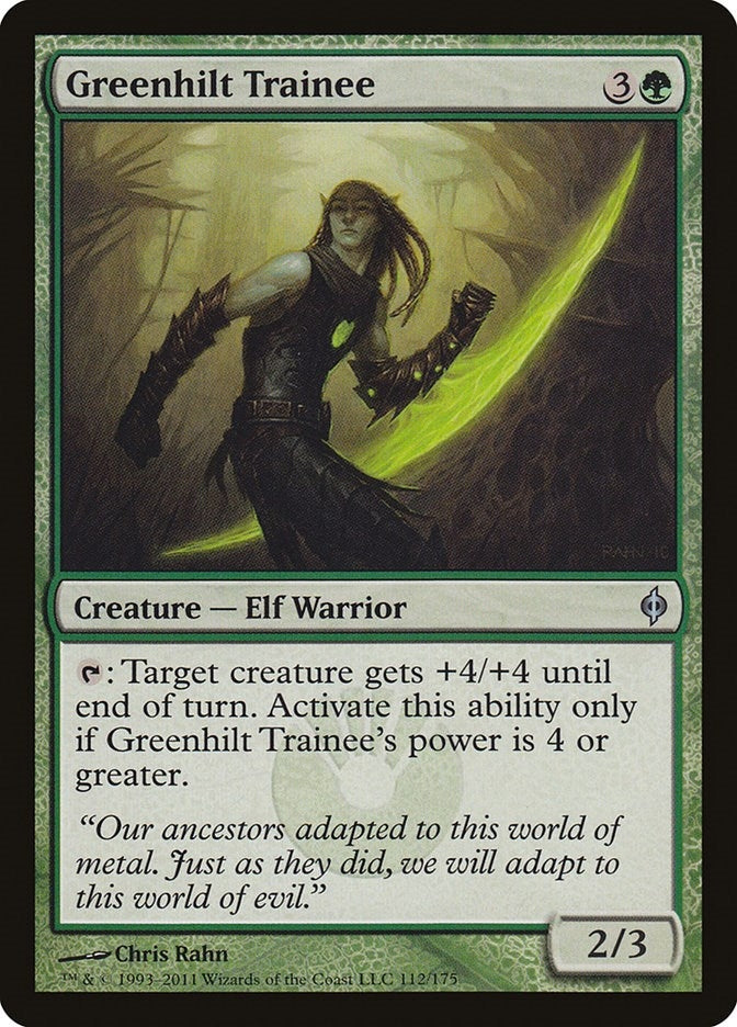 Image for Greenhilt Trainee (112) [New Phyrexia] - Magic: The Gathering
