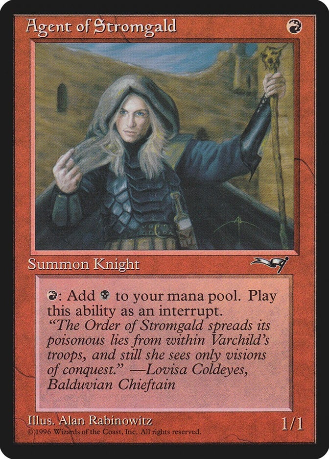 Image for Agent of Stromgald (Woman Holding Staff) (95) [Alliances] - Magic: The Gathering