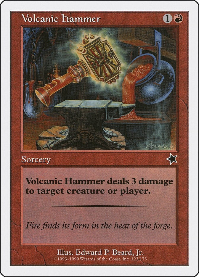 Image for Volcanic Hammer (123) [Starter 1999] - Magic: The Gathering