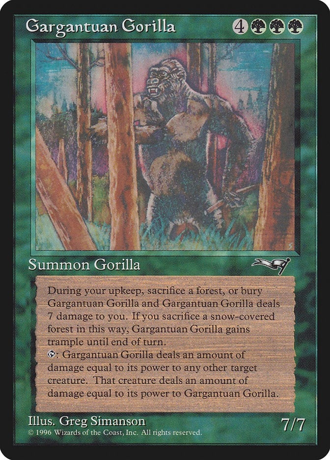 Image for Gargantuan Gorilla (72) [Alliances] - Magic: The Gathering