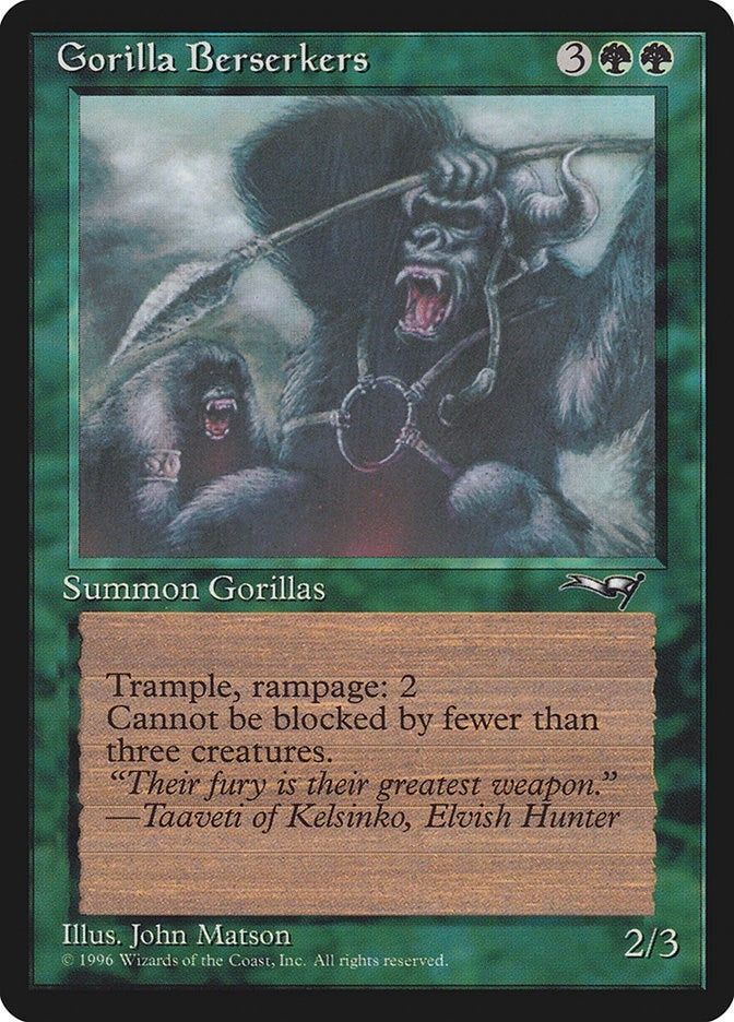 Image for Gorilla Berserkers (76) [Alliances] - Magic: The Gathering