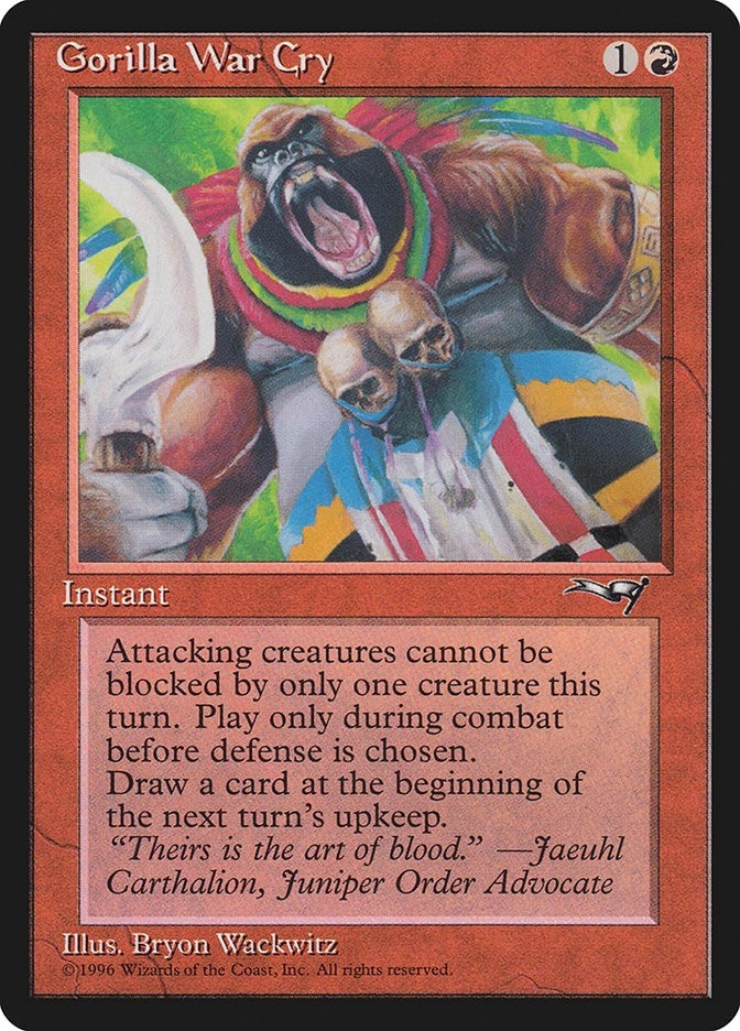 Image for Gorilla War Cry (109) [Alliances] - Magic: The Gathering