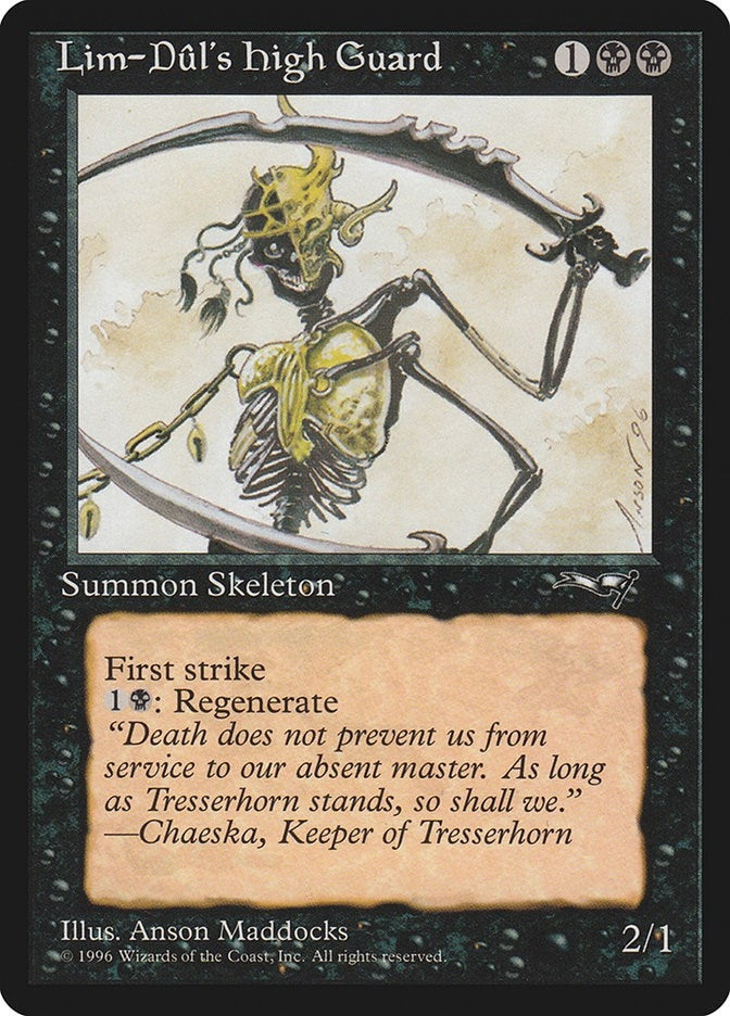 Image for Lim-Dul's High Guard (18) [Alliances] - Magic: The Gathering