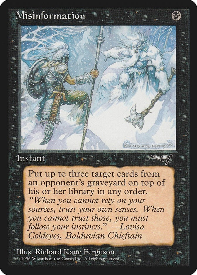 Image for Misinformation [Alliances] - Magic: The Gathering