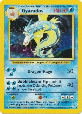 Image for Gyarados (006/102) [Base Set] - Pokemon