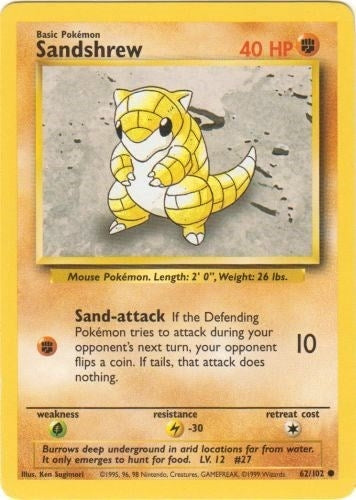 Image for Sandshrew (062/102) [Base Set] - Pokemon